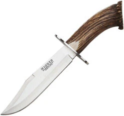 Joker 14" Crown Stag Handle Clip Pt Bowie Knife W/ Leather Belt Sheath RCN100