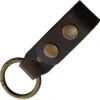 Joker Brown Leather Dangler W/ Brass Ring DG02