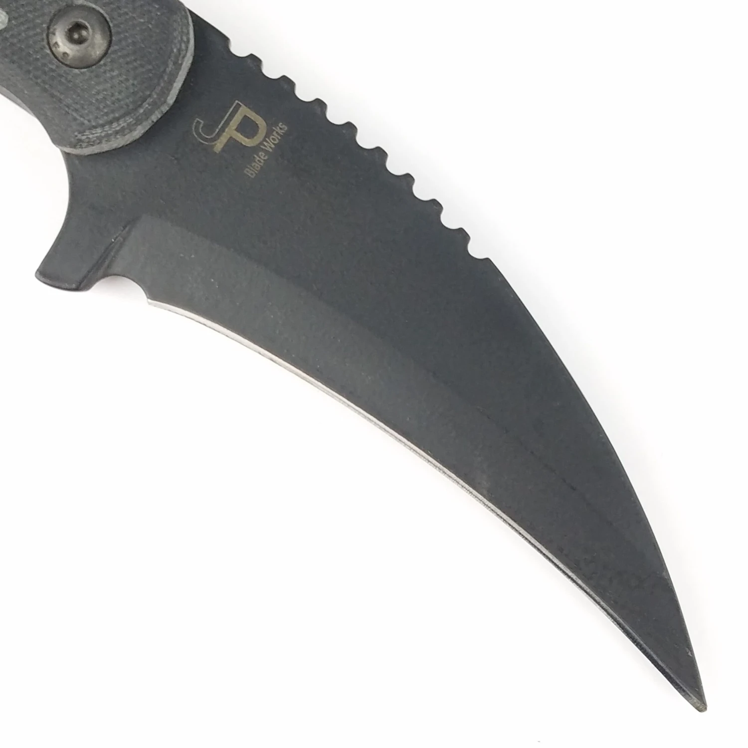 Jason Perry Blade Works Fixed Blade Knife Tactical Karambit Black 1095HC 902GBLK 4 Jason Perry Blade Works Fixed Blade Knife Tactical Karambit Black 1095HC 902GBLK - Image 4