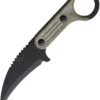 Jason Perry Blade Works Fixed Blade Knife Tactical Karambit OD Green 1095HC Steel 902GODG