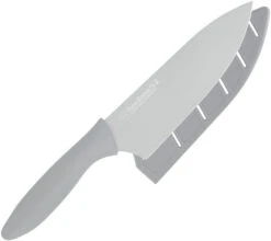 Kai USA Chefs Smooth Gray Stainless Steel Cleaver Kitchen Knife 5077