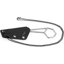 Kansept Knives Hex Stonewashed Sandvik 14C28N Fixed Blade Neck Knife W/ Sheath 0001A1 -Elite Knives Shop KG0001A1 add 02