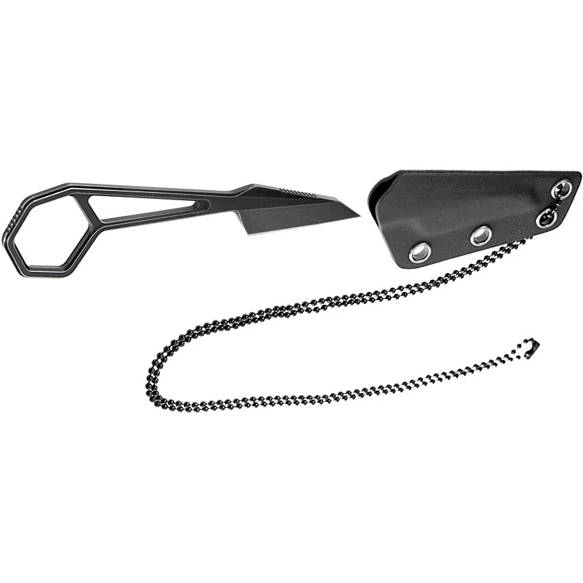 Kansept Knives Hex Black Sandvik 14C28N Fixed Blade Neck Knife W/ Kydex Sheath 0001A4 2 Kansept Knives Hex Black Sandvik 14C28N Fixed Blade Neck Knife W/ Kydex Sheath 0001A4 - Image 2