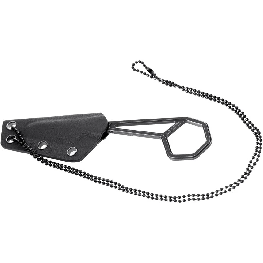 Kansept Knives Hex Black Sandvik 14C28N Fixed Blade Neck Knife W/ Kydex Sheath 0001A4 3 Kansept Knives Hex Black Sandvik 14C28N Fixed Blade Neck Knife W/ Kydex Sheath 0001A4 - Image 3