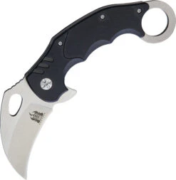 Komoran Karambit Linerlock Black G10 Handle Finger Ring Folding Knife 019