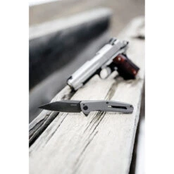 Kershaw Flyby Framelock A/O Gray Stainless Folding D2 Steel Pocket Knife 1404 -Elite Knives Shop KS1404 add 04