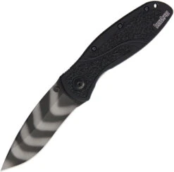 Kershaw Blur Linerlock A/O Tiger Stripe Folding Knife Made In USA 1670BLKTS