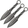 Kershaw Ion 9" Blackwash Throwing Knife Set Of 3 Stainless Fixed Thrower 1747BWX