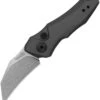 Kershaw Automatic Launch 10 Knife Button Lock Gray Aluminum CPM-154 Stainless Hawkbill Blade 7350