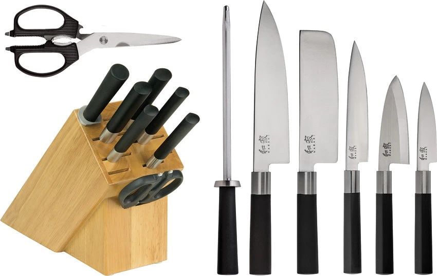 Kershaw Wasabi 8 Pc Kitchen Knife Set B0800 1 Kershaw Wasabi 8 Pc Kitchen Knife Set B0800