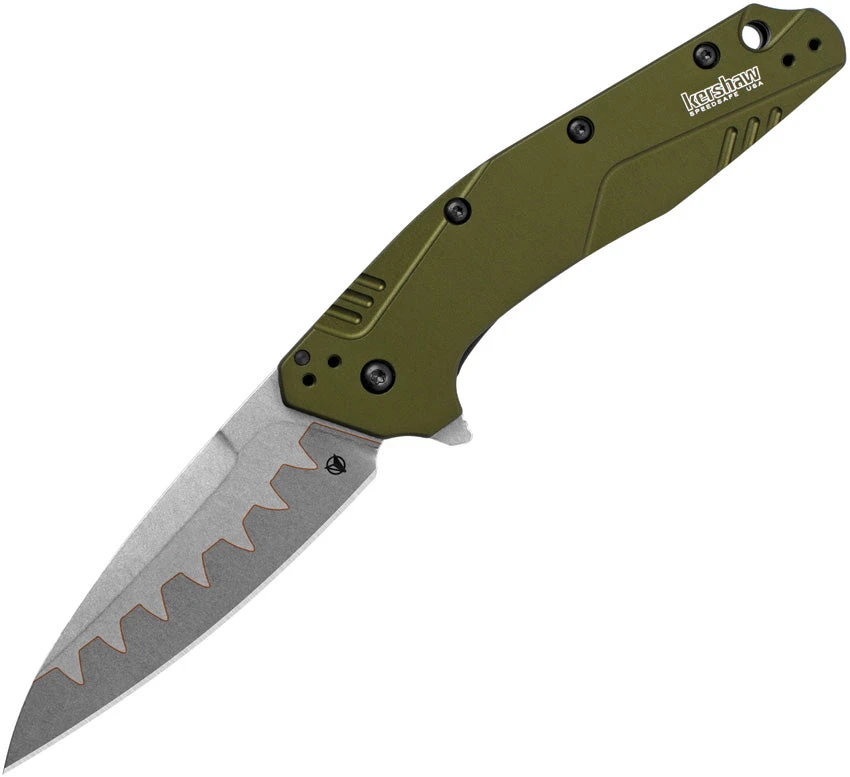 Kershaw Dividend Composite Linerlock A/O Factory Second Green Folding Knife X1812OLCBB 1 Kershaw Dividend Composite Linerlock A/O Factory Second Green Folding Knife X1812OLCBB