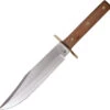 Linder Rehwappen Platterl Wood Stainless Clip Pt Fixed Blade Bowie Knife 186618