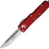 Microtech Automatic UTX-85 OTF Knife Red Aluminum Stonewash Tanto Blade 23310RD