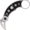 Mantis Mr Smith Karambit Black Fixed Blade Knife Silver Stainless Blade MKFB