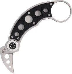 Mantis Mr Smith Karambit Black Fixed Blade Knife Silver Stainless Blade MKFB