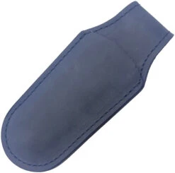 MKM-Maniago Knife Makers Blue Magnetic Leather Folding Knife Sheath PLSM01BL