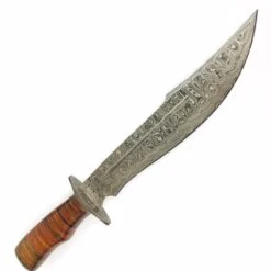 Marbles 15" Stacked Leather Fixed Blade Damascus Bowie Knife + Sheath 622 -Elite Knives Shop MR622 add 02