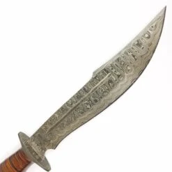 Marbles 15" Stacked Leather Fixed Blade Damascus Bowie Knife + Sheath 622 -Elite Knives Shop MR622 add 03