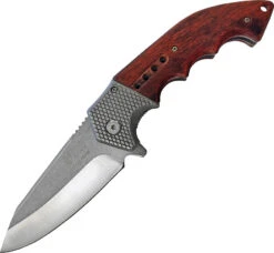 MTech Xtreme Xtreme PakkaWood Linerlock A/O Assisted Open 440C Folding Knife A829sw