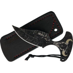 N.C. Custom Bully Push Dagger Black Stonewash Aus=8 Fixed Blade Knife C021b -Elite Knives Shop NCC021B add 02