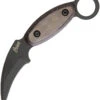Ontario Curve Karambit Black Stainless Fixed High Carbon Wood Handle Knife 8701