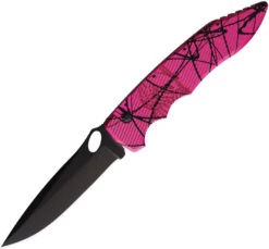 Piranha Knives Automatic Predator Tactical Knife Pink Camo Aluminum Black S30V Blade CP10PKT