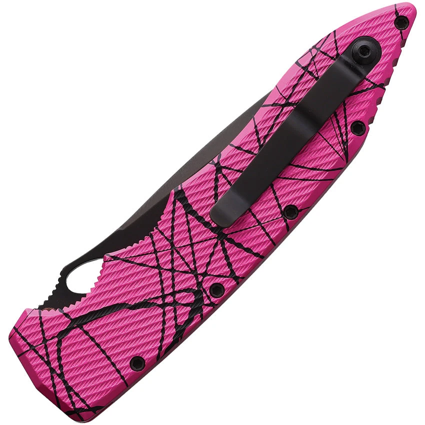 Piranha Knives Automatic Predator Tactical Knife Pink Camo Aluminum Black S30V Blade CP10PKT 2 Piranha Knives Automatic Predator Tactical Knife Pink Camo Aluminum Black S30V Blade CP10PKT - Image 2