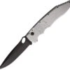 Piranha Knives Automatic Predator Knife Button Lock White Aluminum CPM-S30V Blade CP10ST