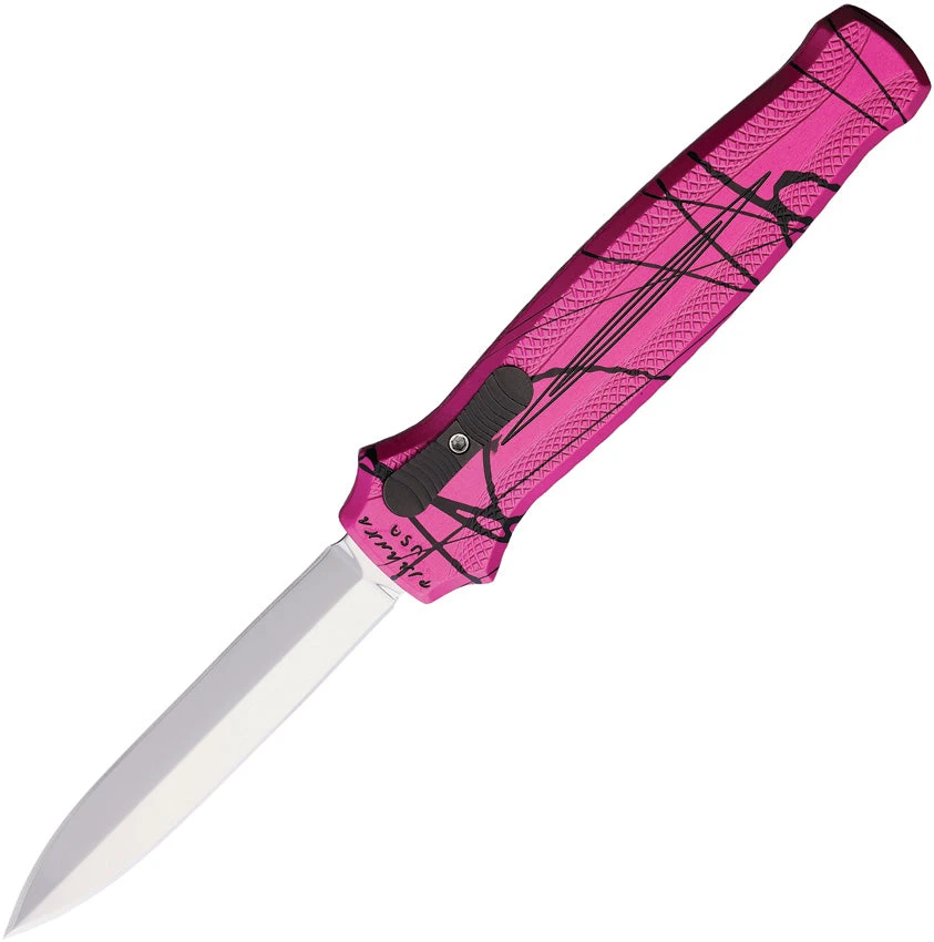 Piranha Knives Automatic Rated-X Tactical Knife OTF Pink Camo Aluminum 154CM Blade CP20PK 1 Piranha Knives Automatic Rated-X Tactical Knife OTF Pink Camo Aluminum 154CM Blade CP20PK