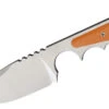 PMP Knives Pitbull Orange G10 D2 Steel Fixed Blade Neck Knife W/ Sheath 025
