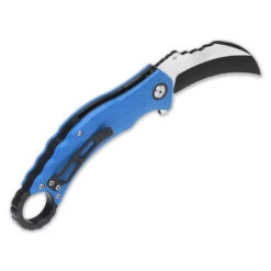 QSP Eagle Blue & Black Folding Karambit Hawkbill Knife 120c -Elite Knives Shop QS120C add 02