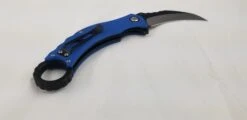QSP Eagle Blue Folding Hawkbill Karambit Knife 120d -Elite Knives Shop QS120D add 04