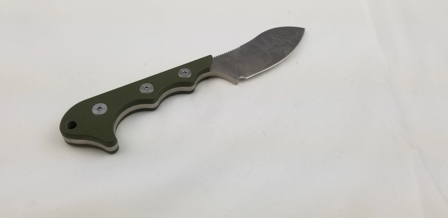 QSP Neckmuk Green G10 Neck Knife + Sheath 125c 5 QSP Neckmuk Green G10 Neck Knife + Sheath 125c - Image 5