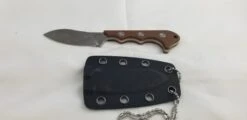 QSP Knives Neckmuk Brown Micarta D2 Steel Fixed Blade Neck Knife W/ Sheath 125E -Elite Knives Shop QS125E add 11 d886a54f 09c0 45c7 bec4 38609aaef52b