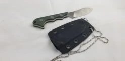 QSP Knives Neckmuk Green Micarta D2 Steel Fixed Blade Neck Knife W/ Sheath 125F 20 QSP Knives Neckmuk Green Micarta D2 Steel Fixed Blade Neck Knife W/ Sheath 125F -Elite Knives Shop QS125F add 08 07f99096 0263 4abe a97a 42d8defbd952
