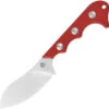 QSP Knife Neckmuk Fixed Blade Neck Knife Red G10 D2 Steel W/ Sheath 125G