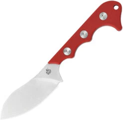 QSP Knife Neckmuk Fixed Blade Neck Knife Red G10 D2 Steel W/ Sheath 125G