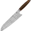 QSP Knife Mulan Series Kritsuke Wood Damascus Fixed Blade Kitchen Knife KK004B