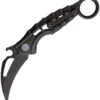 Rike Knife Alien 2 Linerlock Black Titanium Karambit Folding Knife Alien2b
