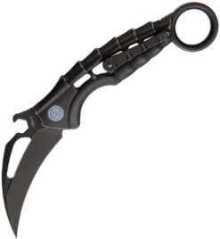 Rike Knife Alien 2 Linerlock Black Titanium Karambit Folding Knife Alien2b
