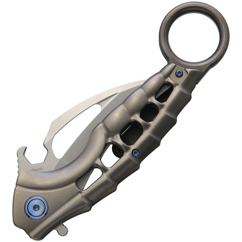 Rike Knife Alien 2 Linerlock Gray Titanium Karambit Folding Knife Alien2g 2 Rike Knife Alien 2 Linerlock Gray Titanium Karambit Folding Knife Alien2g - Image 2