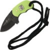 Rough Rider Zombie Nick Fixed Blade Green Bone Handle Neck Knife W/ Sheath 1454