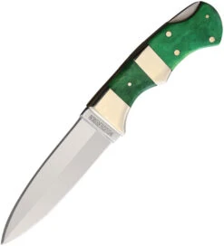 Rough Ryder Push Dagger Lockback Green Folding Knife + Black Nylon Belt Sheath 2000