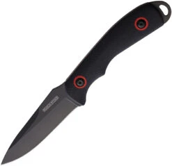 Rough Ryder Black & Red G10 Stainless Fixed Blade Neck Knife W/ Sheath 2315