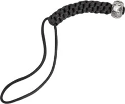 Spyderco Logo Round Pewter Bead Black Paracord Knife Accessory Lanyard BEAD2LY