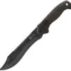 Reapr Tac Bowie Black Smooth TPR Stainless Steel Fixed Blade Knife 11001