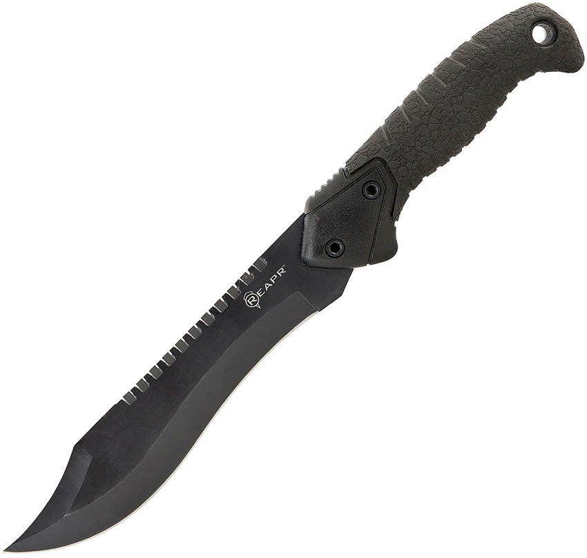 Reapr Tac Bowie Black Smooth TPR Stainless Steel Fixed Blade Knife 11001 1 Reapr Tac Bowie Black Smooth TPR Stainless Steel Fixed Blade Knife 11001