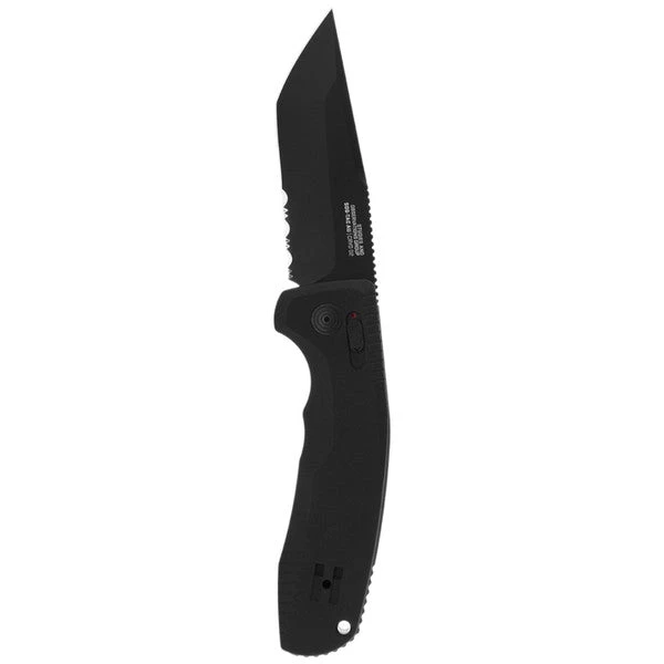 SOG-Tac Automatic AU-XR Lock Black Aluminum Cryo D2 Steel Tanto Partially Serrated Blade 15380457 1 SOG-Tac Automatic AU-XR Lock Black Aluminum Cryo D2 Steel Tanto Partially Serrated Blade 15380457