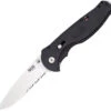 SOG Flash II Black Assisted Opening Piston Lock Satin Folding Knife Fsa98cp