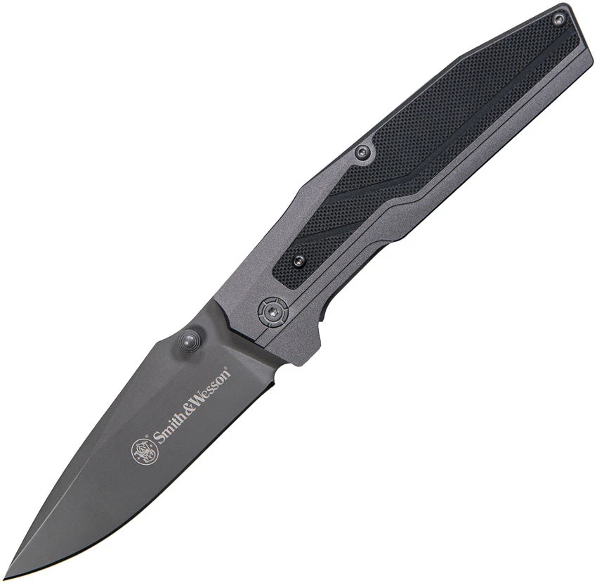 Smith & Wesson Linerlock A/O Assisted Black & Gray Knife 1084301 1 Smith & Wesson Linerlock A/O Assisted Black & Gray Knife 1084301